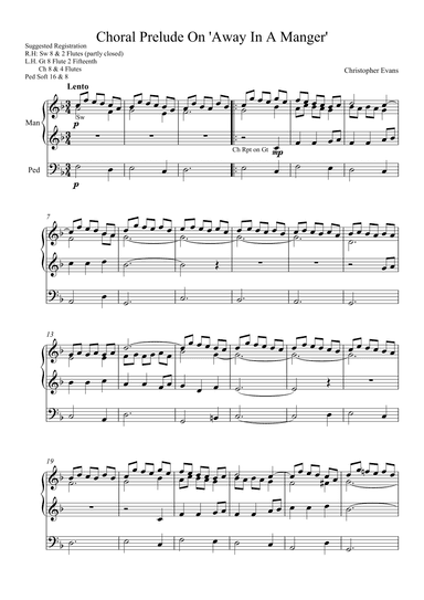 Prelude on 'Away In a Manger' for Organ Solo