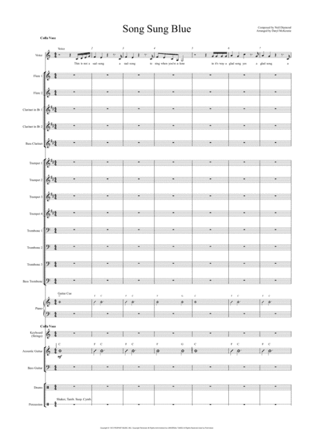 Song Sung Blue (arr. Daryl McKenzie)