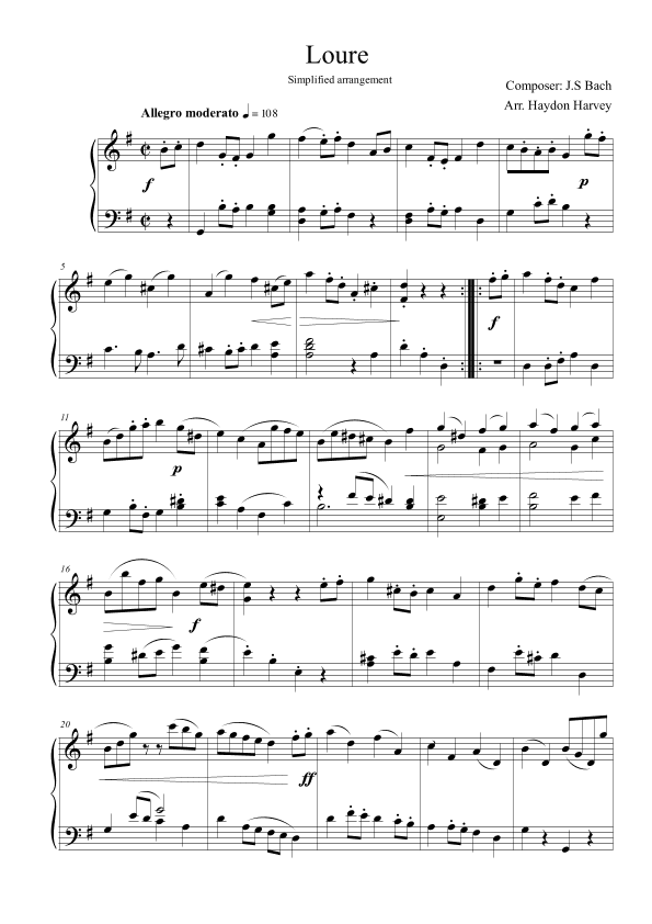 Loure (arr. Haydon Harvey)