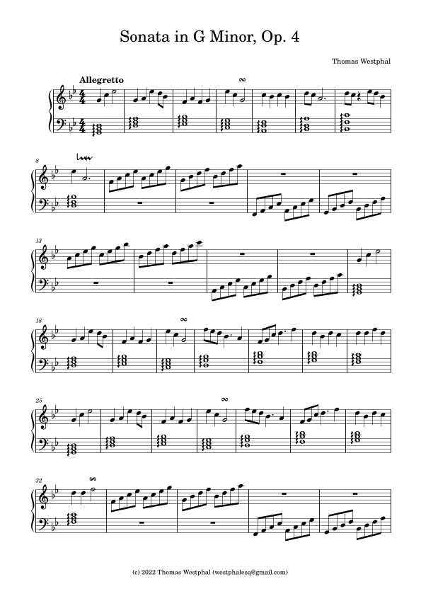 Sonata in G Minor, Op. 4