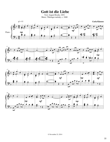 Gott is die Liebe (arr. Carla Klassen)