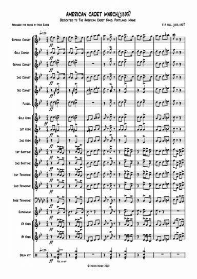 American Cadet march - arranged for brass band (arr. Mike Eades)