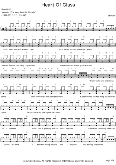 Heart Of Glass (arr. COPYDRUM)