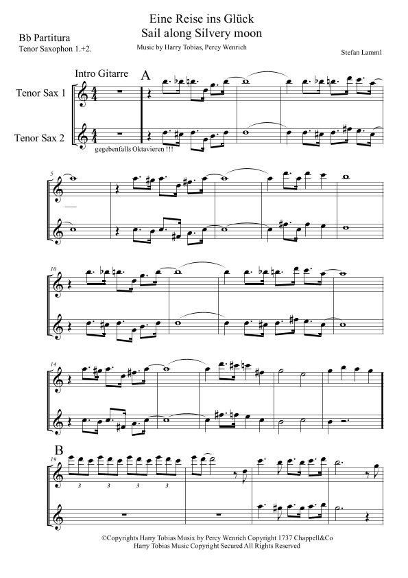 Sail Along, Silv'ry Moon (arr. Stefan Lamml)