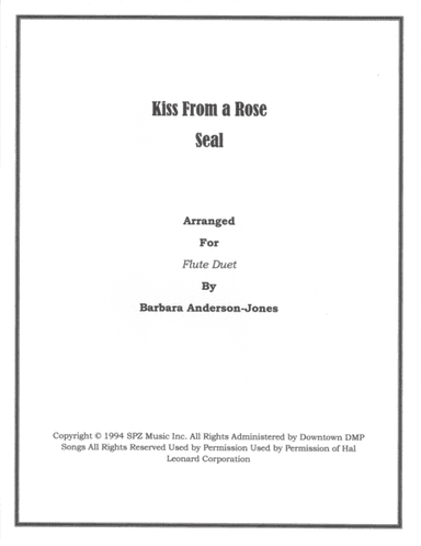 Kiss From A Rose (arr. Barbara Anderson-Jones)