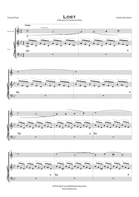 Lost for Clarinet in Bb & Piano