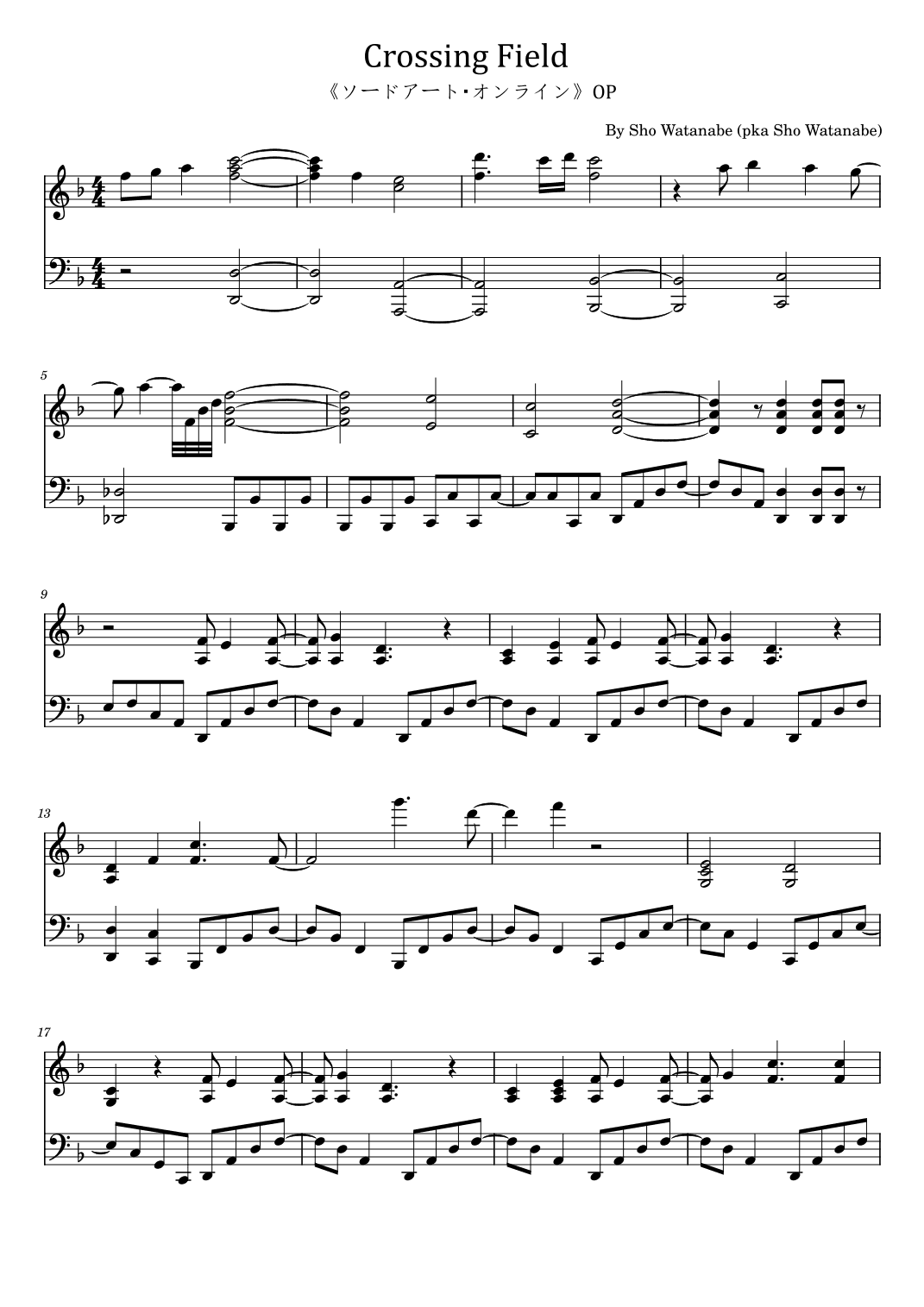 Crossing Field (arr. poon)