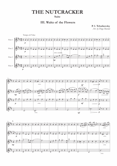 "Waltz of the Flowers" from Nutcracker Suite for Flute Quartet (arr. Diego Marani)