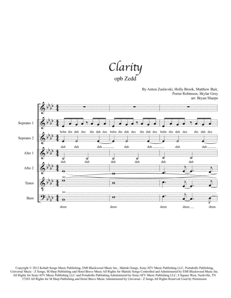 Clarity (arr. Bryan Sharpe)