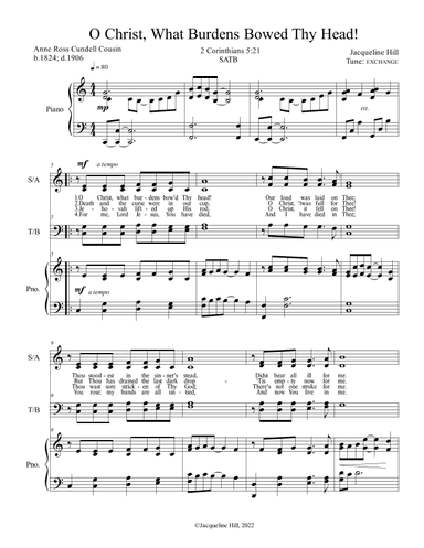 Oh Christ, What Burdens Bowed Thy Head! (arr. Jacqueline Hill)