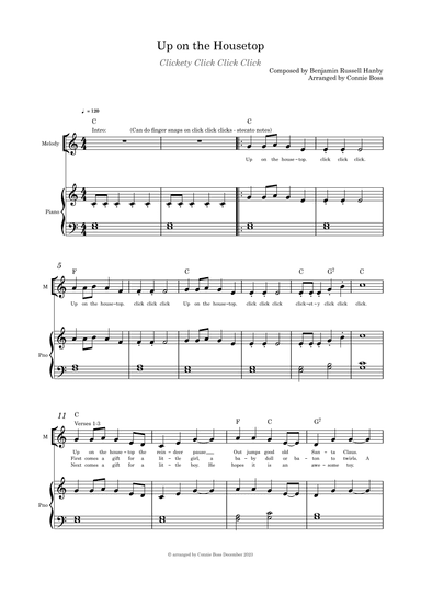 Up on the Housetop Click Click Click solo and piano (arr. Connie Boss)