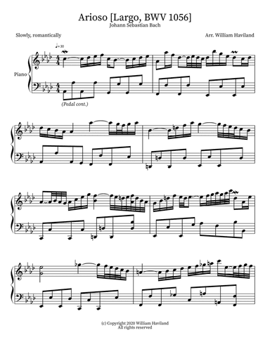 Arioso (Largo) from Cantata 156 (arr. William Haviland)