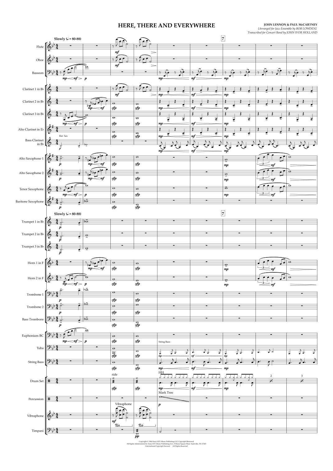 Here, There And Everywhere (arr. John Ivor Holland)