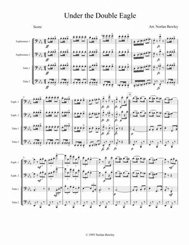 Under The Double Eagle March - Tuba/Euphonium Quartet (arr. Norlan Bewley)