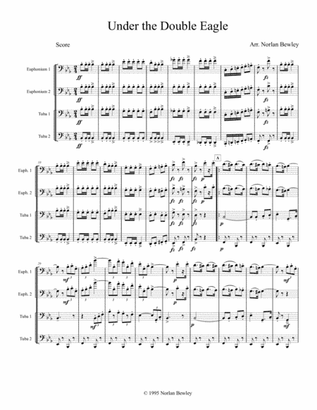 Under The Double Eagle March - Tuba/Euphonium Quartet (arr. Norlan Bewley)