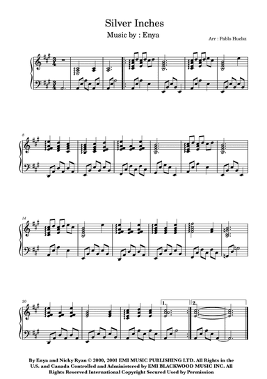 Silver Inches (arr. Pablo Huelsz)