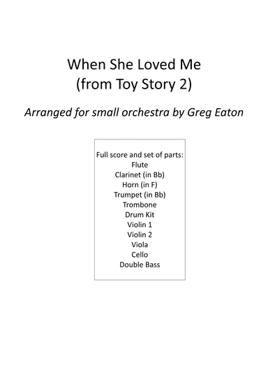 When She Loved Me (arr. Greg Eaton)