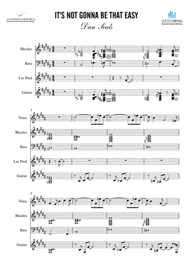 It's Not Gonna Be That Easy (arr. Dan Seals)