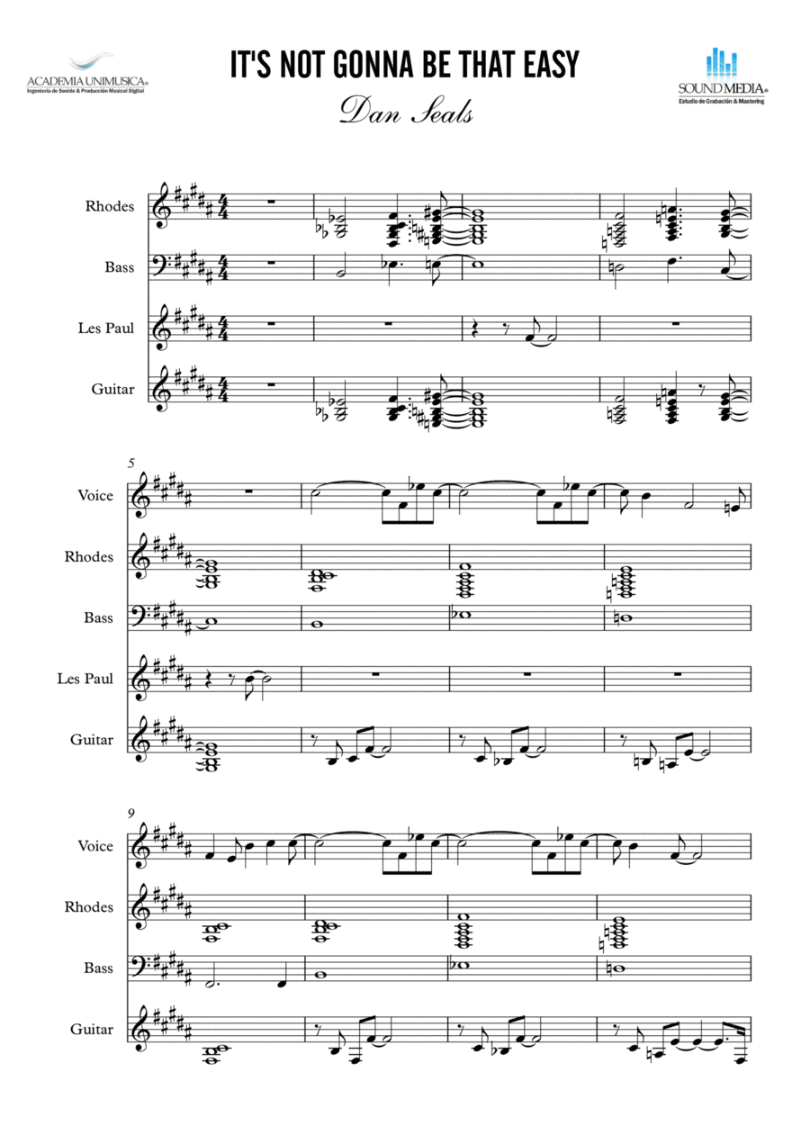 It's Not Gonna Be That Easy (arr. Dan Seals)