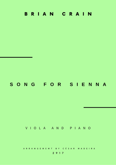 Song For Sienna (arr. César Madeira)