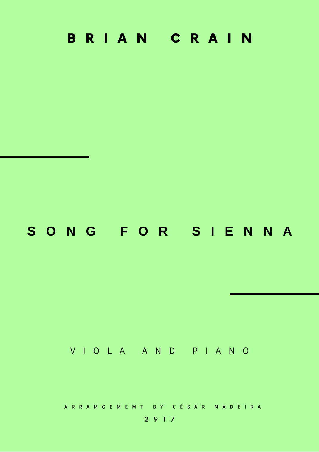 Song For Sienna (arr. César Madeira)