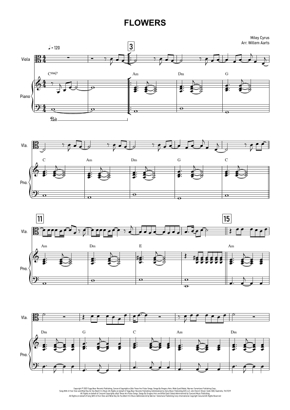 Flowers (arr. Willem Aarts)