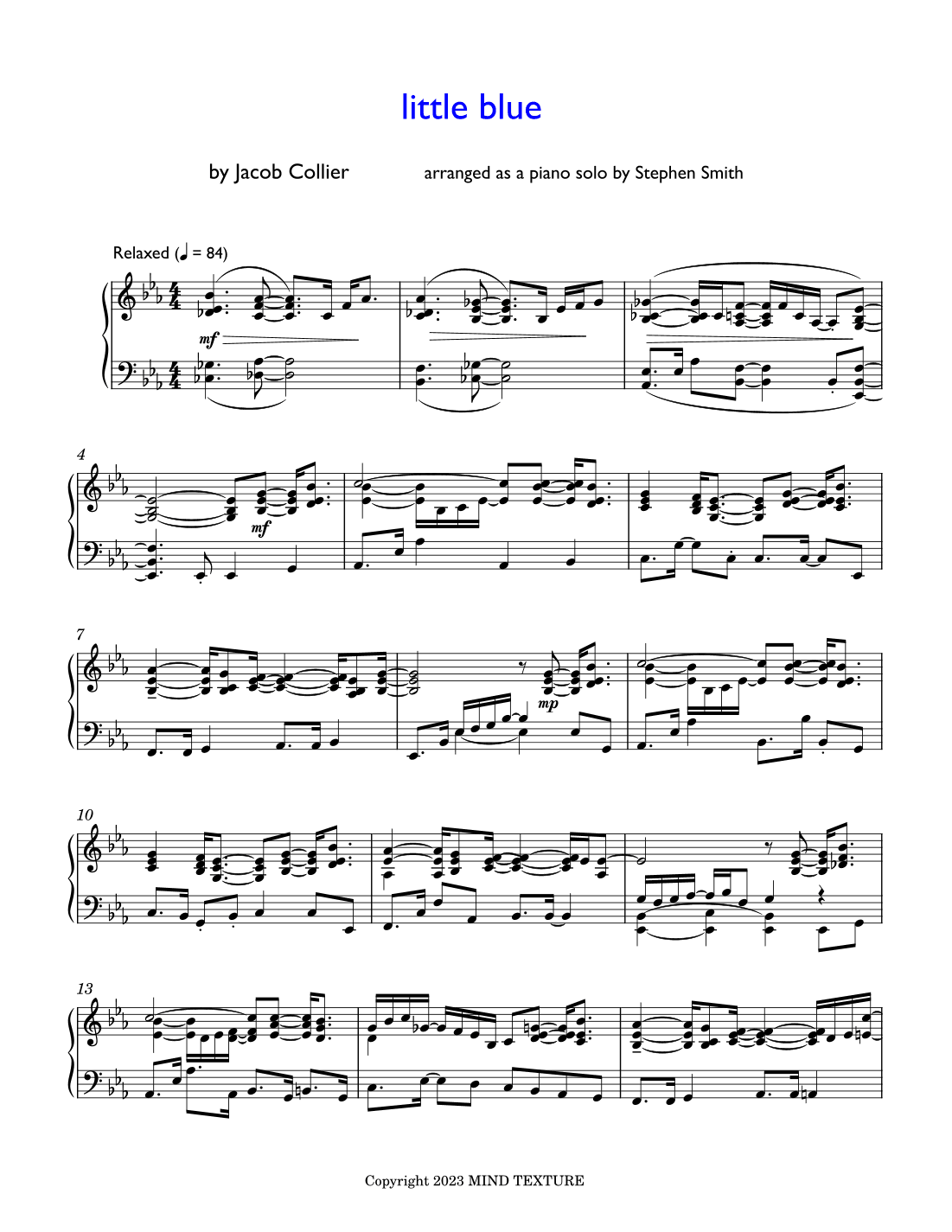 Little Blue (arr. Stephen Smith)