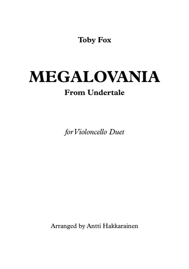 MEGALOVANIA (from Undertale) (arr. Antti Hakkarainen)