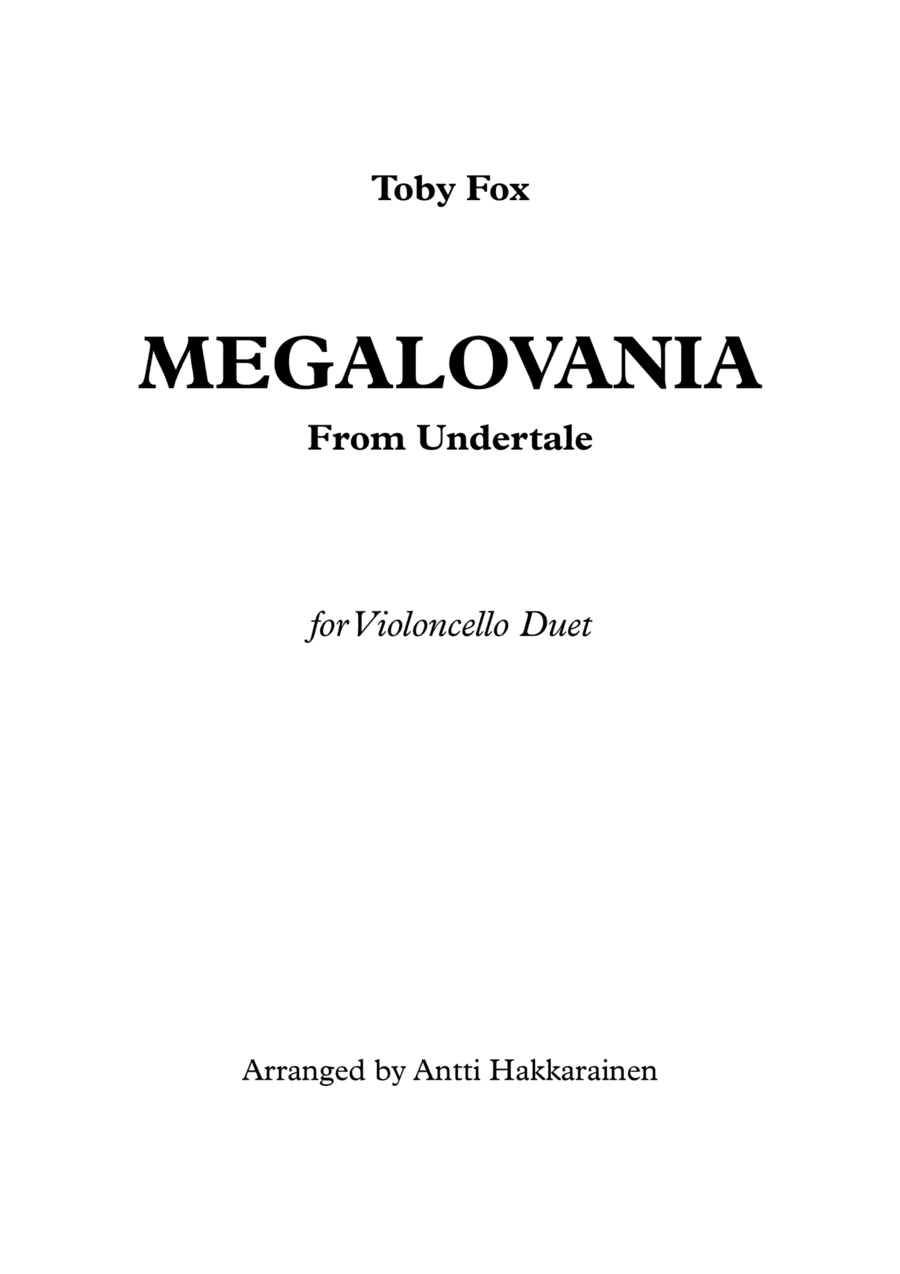MEGALOVANIA (from Undertale) (arr. Antti Hakkarainen)