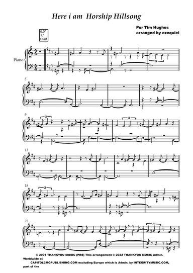 Here I Am To Worship (light Of The World) (arr. ezequiel zeferino edição)