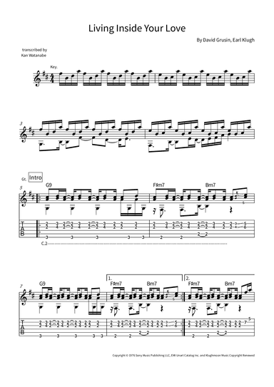 Living Inside Your Love (arr. Kan Watanabe)