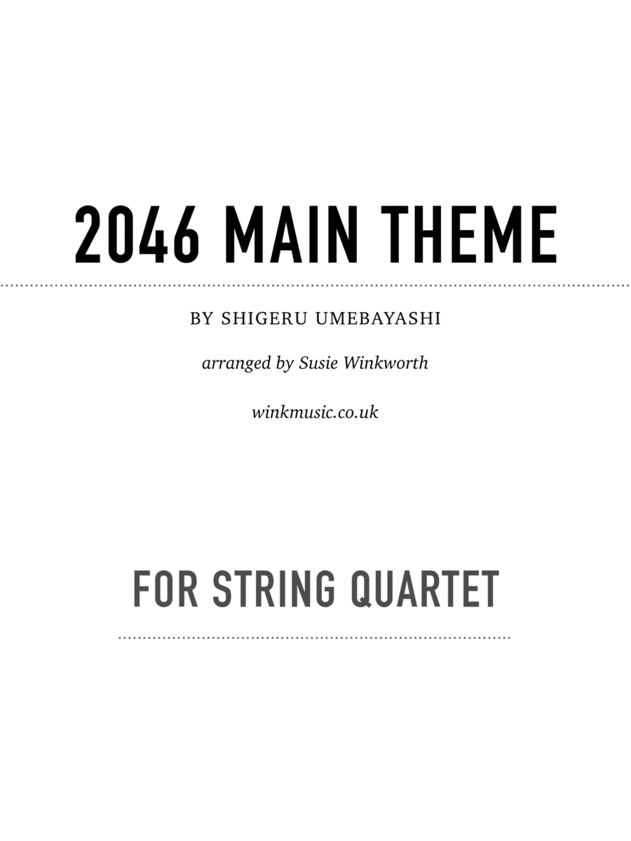 2046 Main Theme With Percussion (arr. Susie Winkworth winkmusic.co.uk)