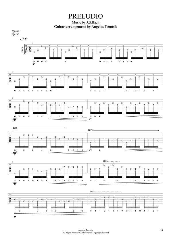 Cello Suite No.1 in G major, BWV 1007 : Prelude (arr. angelos tsoutsis)