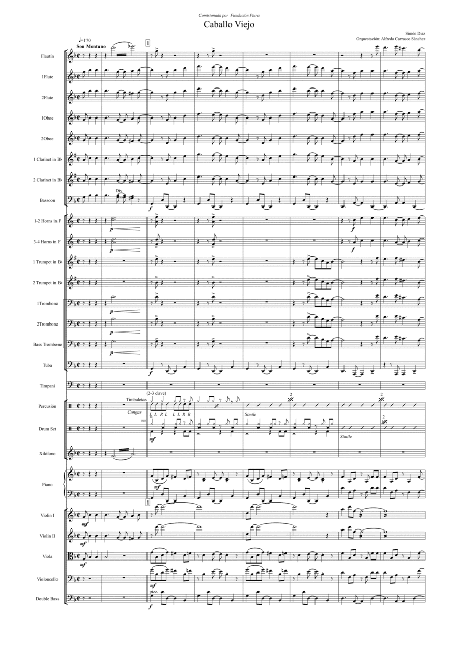 Caballo Viejo (arr. Alfredo Carrasco Sánchez)