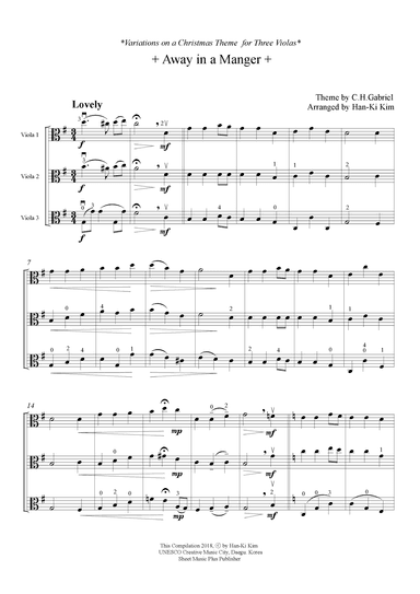 Away in a manger(For 3 Violas) (arr. Han-Ki Kim)