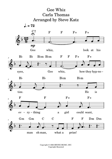 Gee Whiz (arr. Steve Katz)