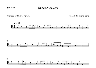 Greensleeves - Viola solo (arr. Marival Moreira)