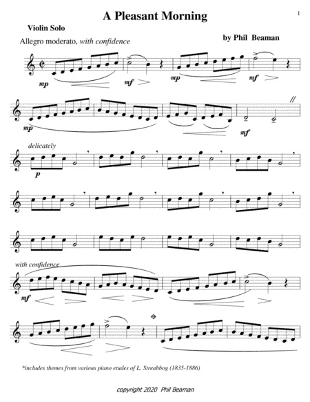 A Pleasant Morning-violin solo