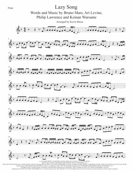 The Lazy Song (arr. Kevin Busse)
