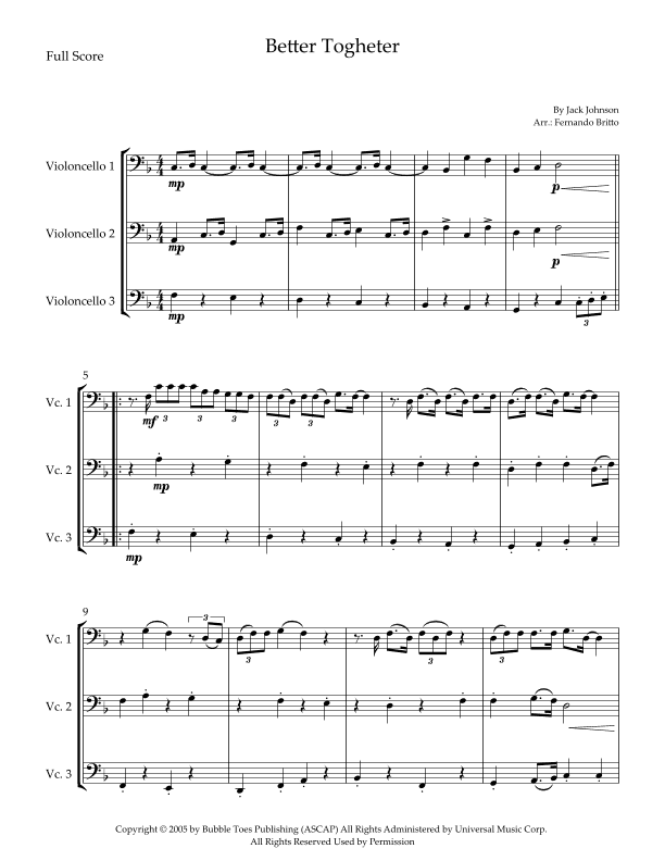 Better Together (arr. Fernando Britto)