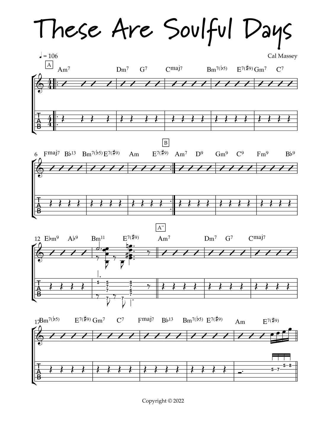 These Are Soulful Days (arr. edited by Dr. LeRoy Henry)