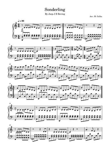 Sonderling (arr. M. Galka)