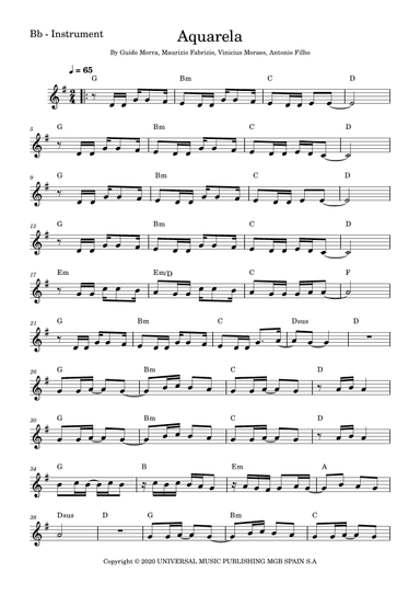 Aquarela-toquinho (arr. Fabio Eduardo de Oliveira)