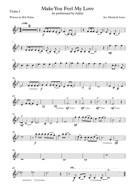 Make You Feel My Love (arr. Elizabeth Lister)