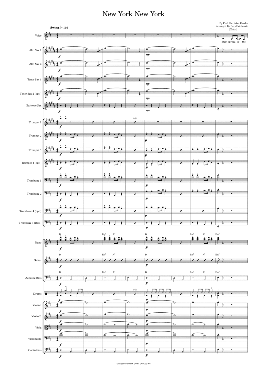 Theme From "new York, New York" (arr. Daryl McKenzie)