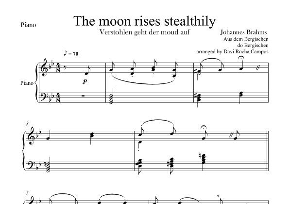 The moon rises stealthily (arr. Davi Rocha Campos)