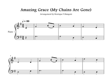 Amazing Grace (My Chains Are Gone) (arr. Henrique F Mangoni)
