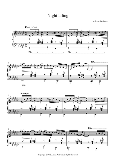 Nightfalling - CrusaderBeach - Emotional Dramatic Piano Solo