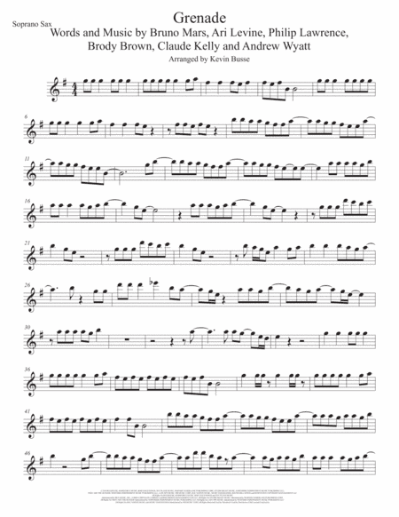 Grenade (arr. Kevin Busse)