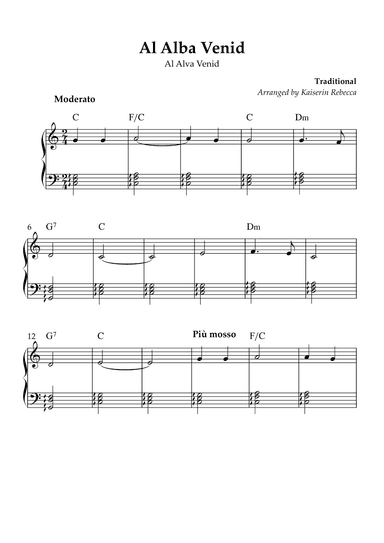 Al Alba Venid (arr. Kaiserin Rebecca)